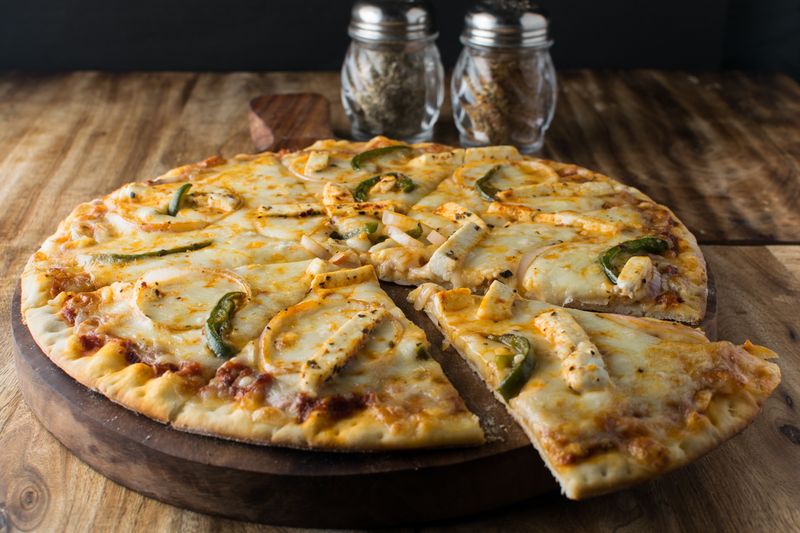 pizzaluce pepperoni supreme pizza with extra toppings